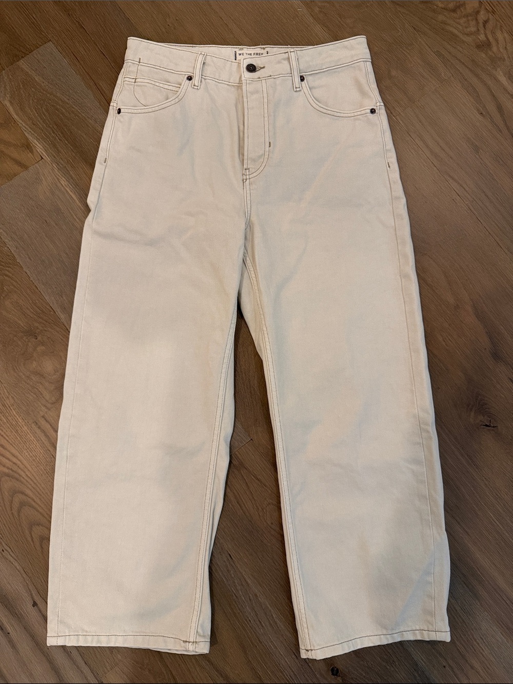 We The Free Cream High-Rise Jeans